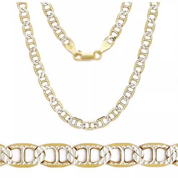 14K Yellow Gold Diamond Cut Gucci Mariner Link 22” - Picture 2 of 5